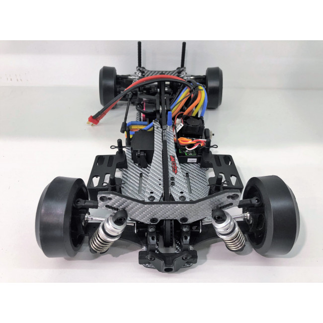 COCHE DRIFT E4D MF BRUSHLESS GRAFITO SILVER 4X4 NEGRO (LISTO PARA CORRER)