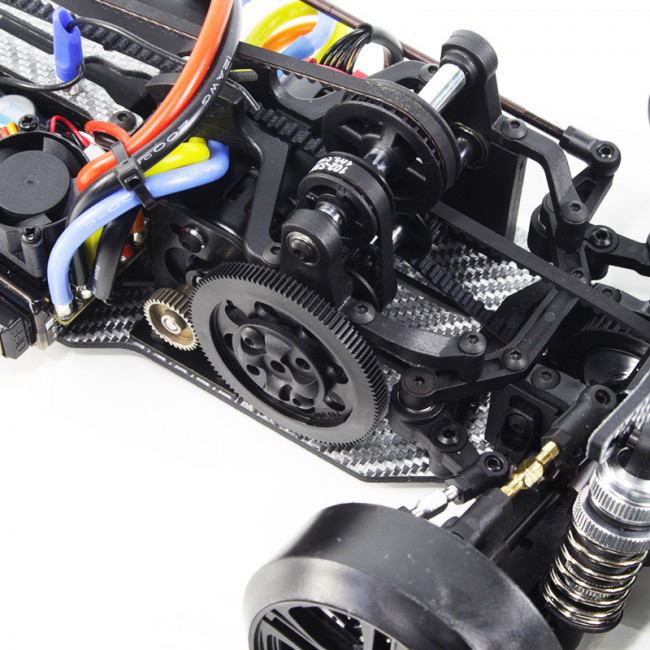 COCHE DRIFT E4D MF BRUSHLESS GRAFITO SILVER 4X4 NEGRO (LISTO PARA CORRER)