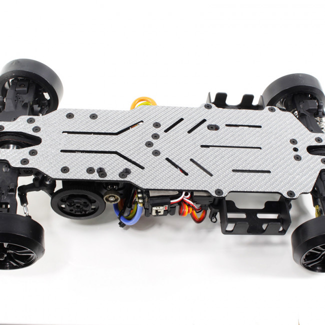 COCHE DRIFT E4D MF BRUSHLESS GRAFITO SILVER 4X4 NEGRO (LISTO PARA CORRER)