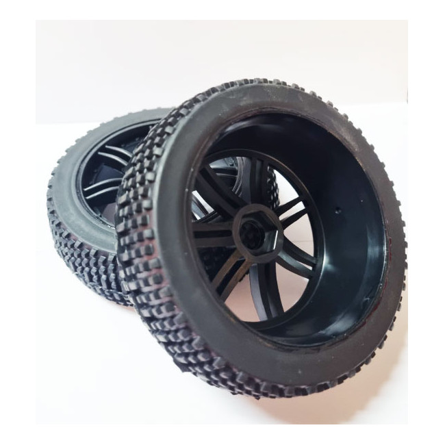 Ruedas Todo Terreno 1/8 Universales Negras