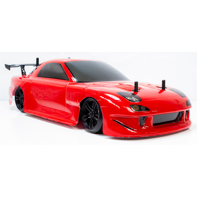 COCHE DRIFT E4D MF BRUSHLESS GRAFITO SILVER 4X4 RX7R (LISTO PARA CORRER)