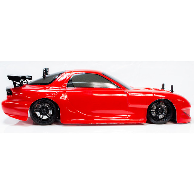 COCHE DRIFT E4D MF BRUSHLESS GRAFITO SILVER 4X4 RX7R (LISTO PARA CORRER)
