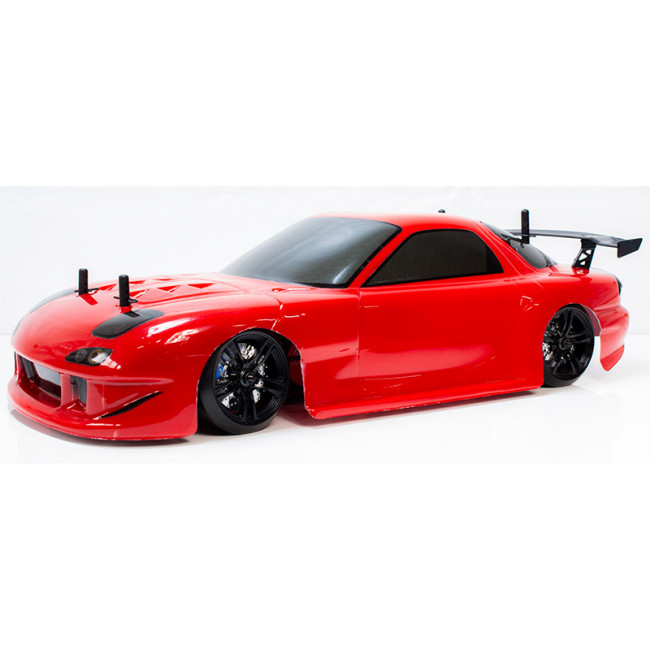 COCHE DRIFT E4D MF BRUSHLESS GRAFITO SILVER 4X4 RX7R (LISTO PARA CORRER)