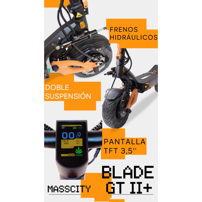 MASSCITY BLADE GT II+ (1000/2400W 52V 20.8Ah) Certificado DGT
