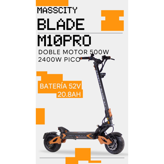 MASSCITY BLADE GT II+ (1000/2400W 52V 20.8Ah) Certificado DGT