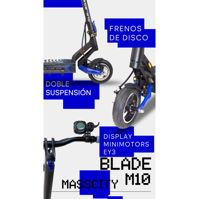 MASSCITY BLADE M10 (500/1200W 48V 10.4Ah) Certificado DGT
