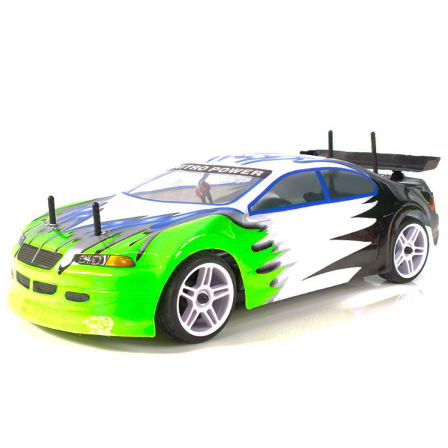 Coche Xeme HSP Touring 4WD 2.4GHZ + LIPO 7.4V VERDE-BLANCO