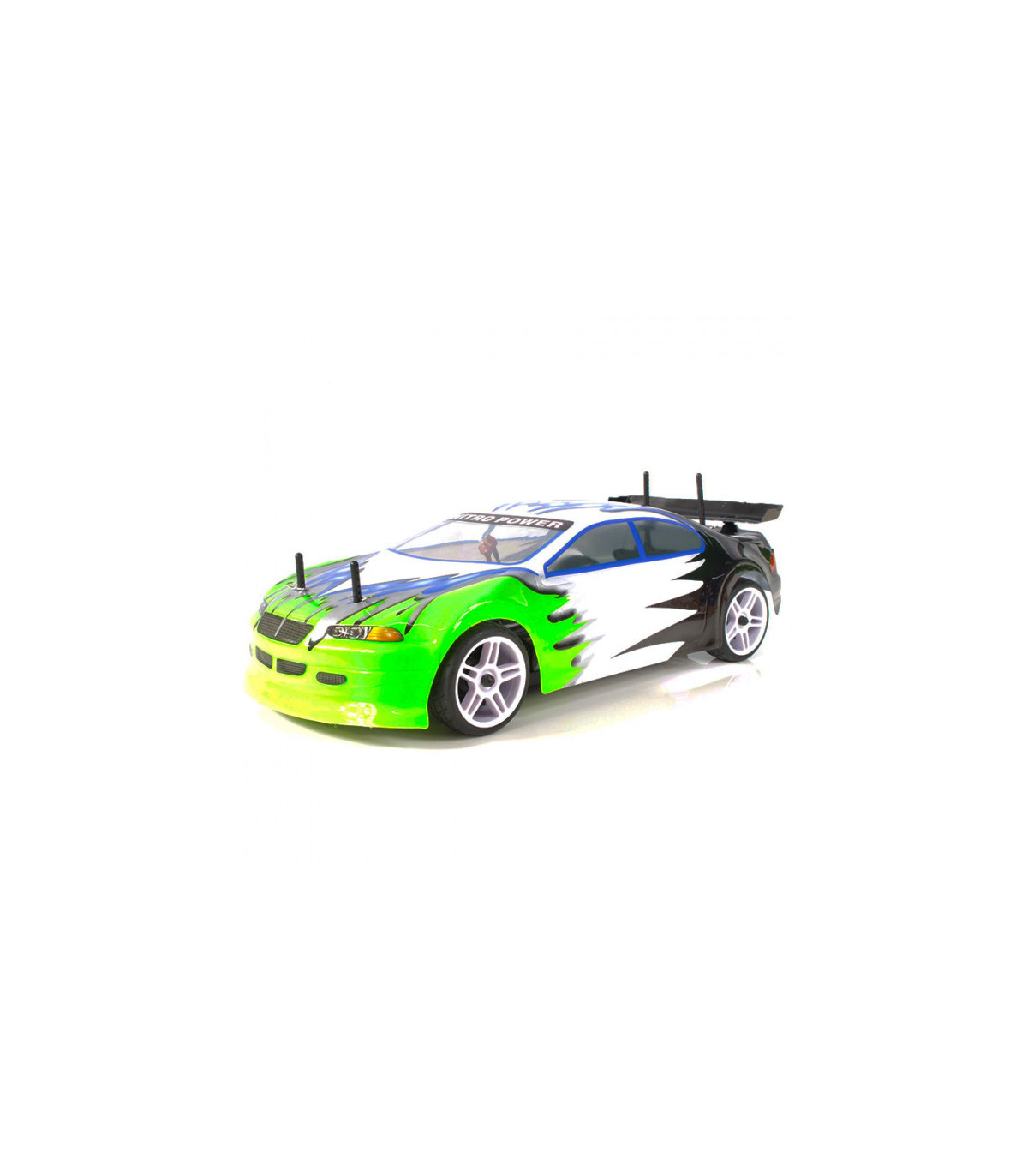 Coche Xeme HSP Touring 4WD 2.4GHZ + LIPO 7.4V VERDE-BLANCO