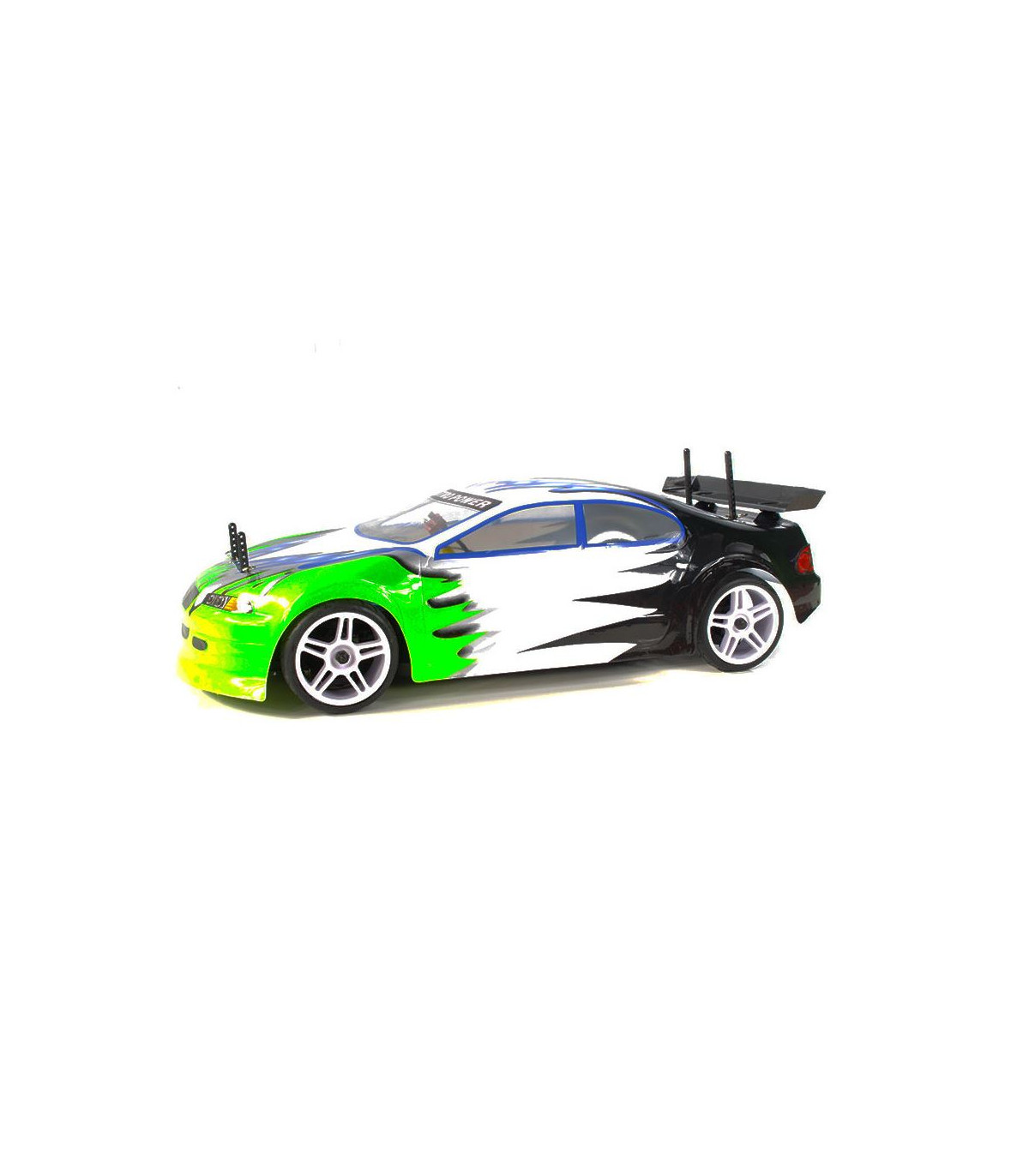 Coche Xeme HSP Touring 4WD 2.4GHZ + LIPO 7.4V VERDE-BLANCO