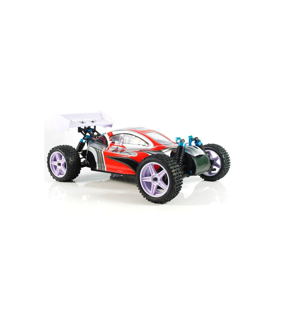 XSTR BUGGY 1/10 2.4GHZ+BAT LIPO 7.4V +CARGADOR (ROJO-PLATA)