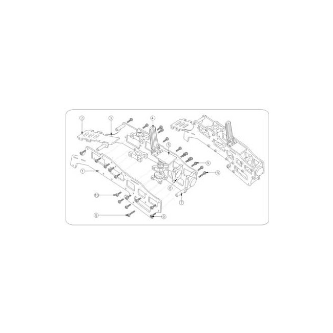 Chasis completo de carbono Shark 450