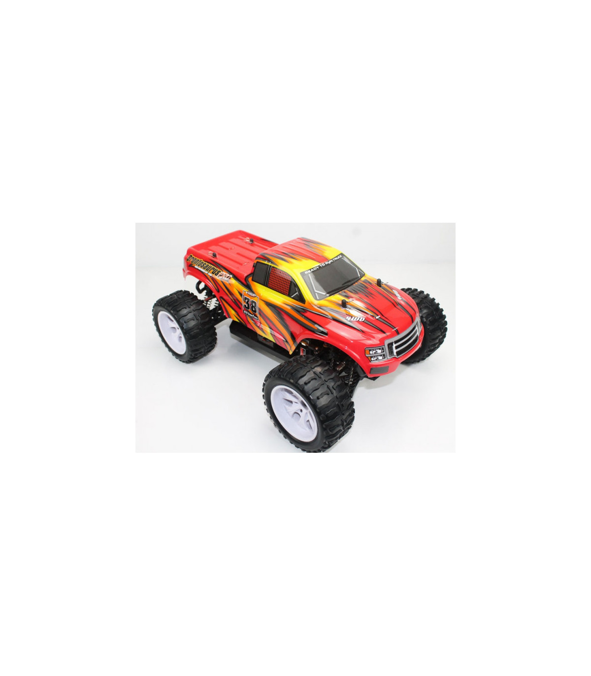 Brontosaurus Coche RC HSP Truck + BATERÍA LIPO 7.4V + CARGADOR ROJO-AMARILLO