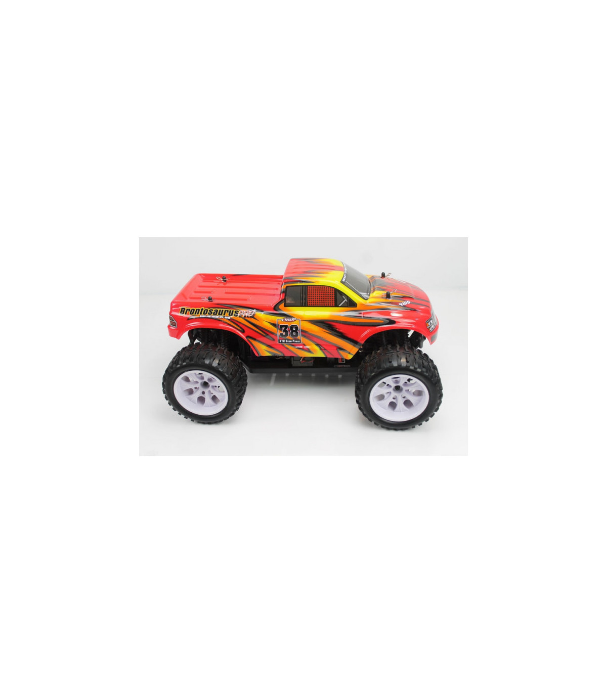 Brontosaurus Coche RC HSP Truck + BATERÍA LIPO 7.4V + CARGADOR ROJO-AMARILLO