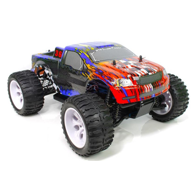 Brontosaurus Coche RC HSP Truck + BATERÍA LIPO 7.4V + CARGADOR ROJO AZUL