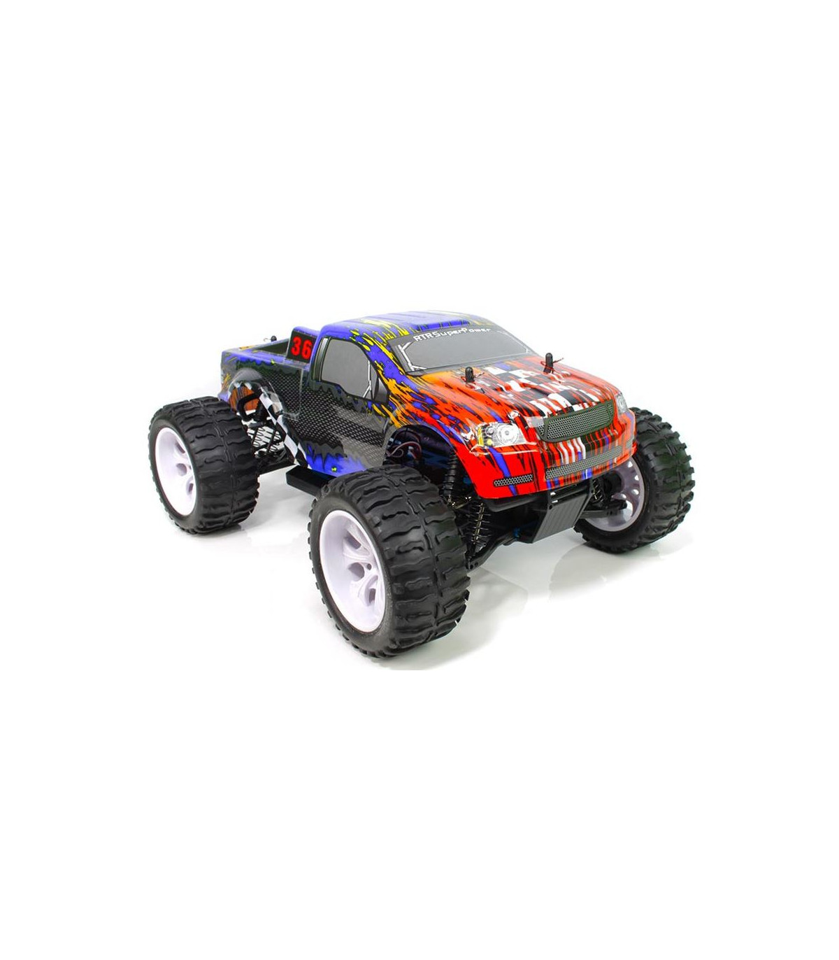 Brontosaurus Coche RC HSP Truck + BATERÍA LIPO 7.4V + CARGADOR ROJO AZUL