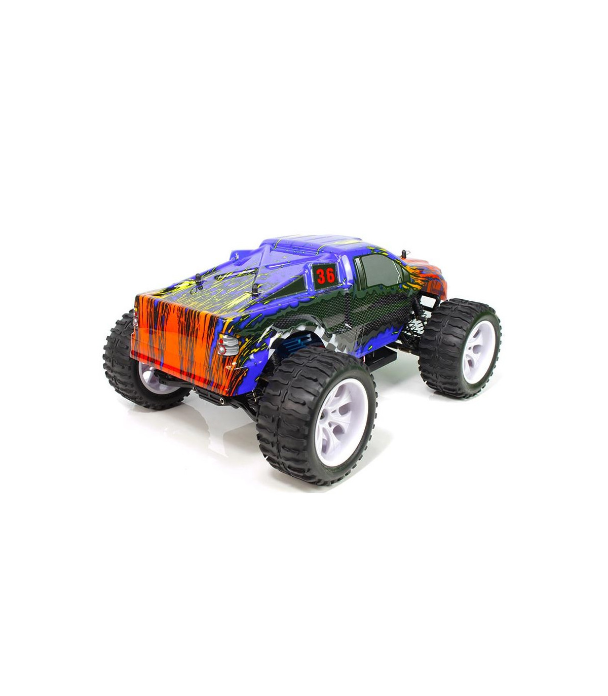 Brontosaurus Coche RC HSP Truck + BATERÍA LIPO 7.4V + CARGADOR ROJO AZUL