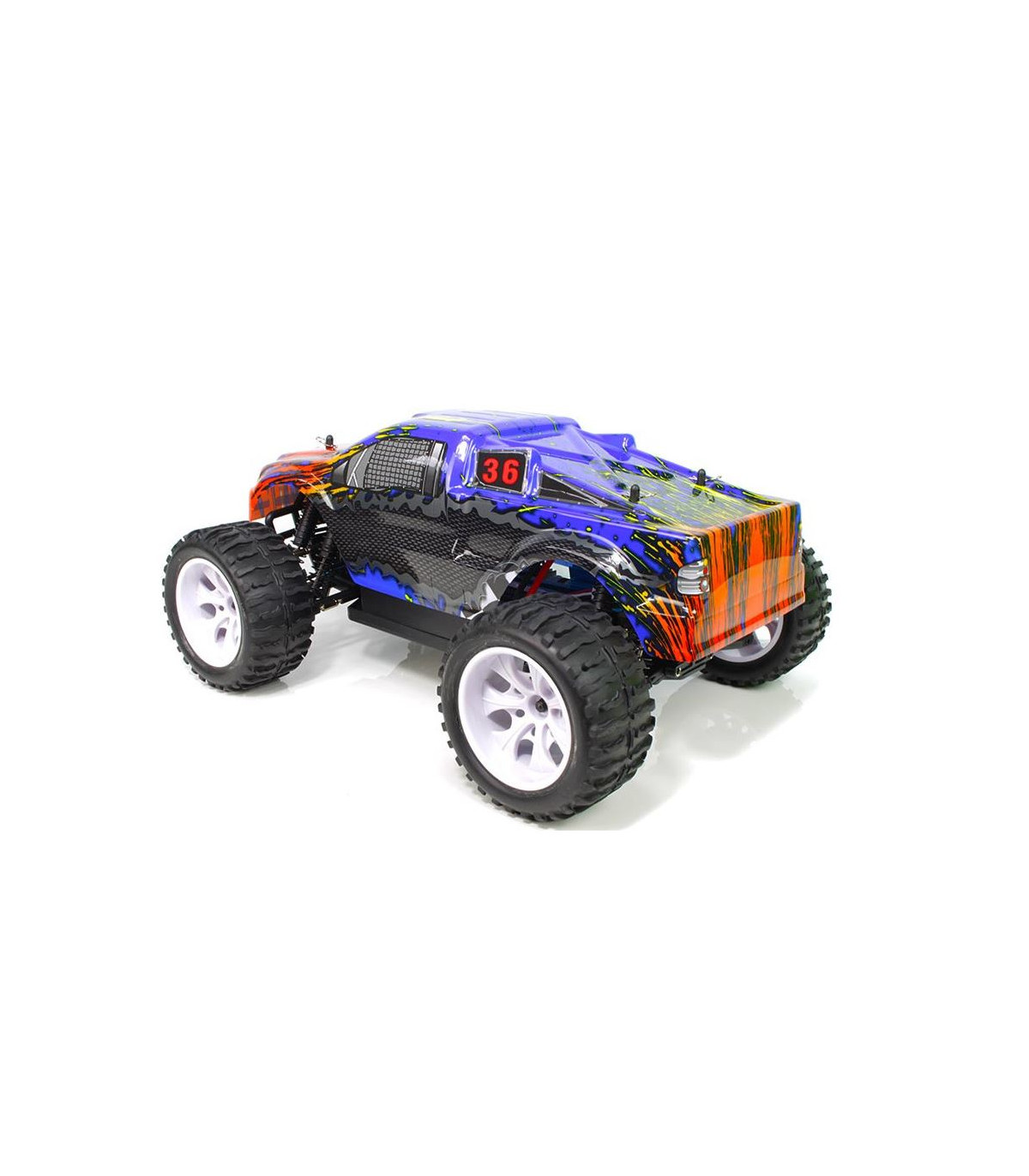 Brontosaurus Coche RC HSP Truck + BATERÍA LIPO 7.4V + CARGADOR ROJO AZUL