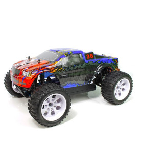 Brontosaurus Coche RC HSP Truck + BATERÍA LIPO 7.4V + CARGADOR ROJO AZUL