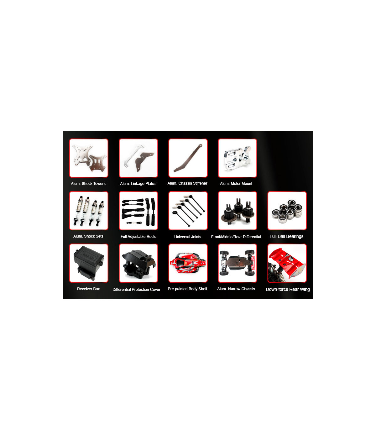 B8ER BUGGY BRUSHLESS 1/8 SEMI COMPETICIÓN NEGRO (LISTO PARA CORRER)