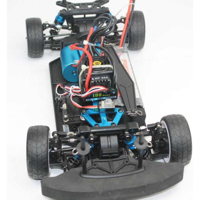 COCHE RC XEME HSP BRUSHLESS+ BATERÍA 11.1LIPO+100A ESC GRIS-NARANJA LISTO PARA CORRER