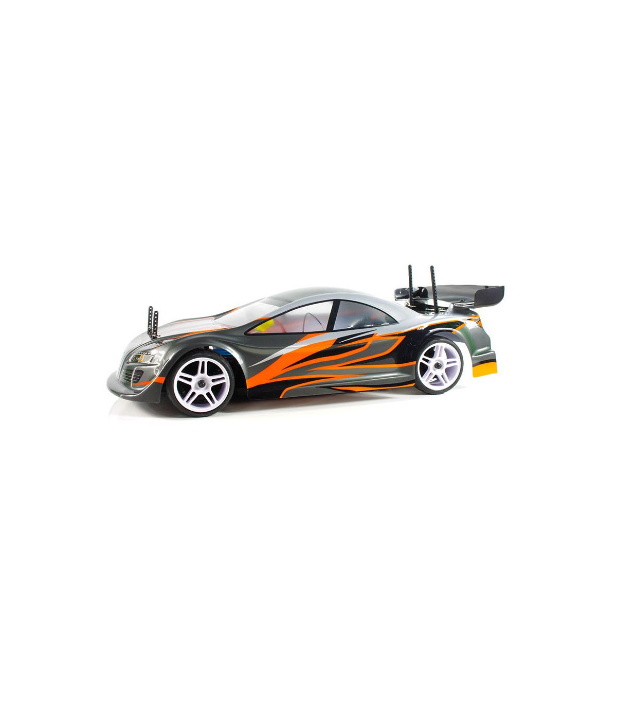 COCHE RC XEME HSP BRUSHLESS+ BATERÍA 11.1LIPO+100A ESC GRIS-NARANJA LISTO PARA CORRER