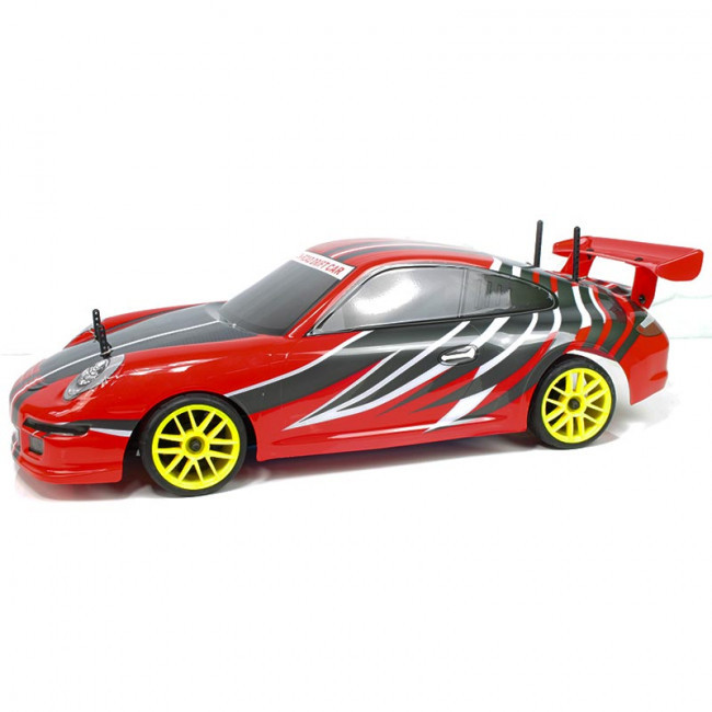 COCHE RC XEME HSP BRUSHLESS+ BATERÍA 11.1LIPO+100A ESC PORSCHE ROJO LISTO PARA CORRER