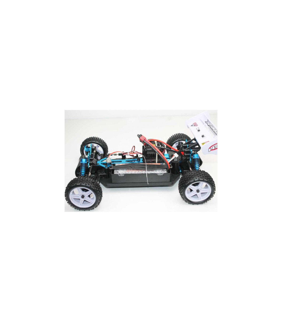 Coche RC XSTR Pro HSP 1/10 Brushless BATERÍA Lipo11.1V 2,4Ghz 4WD BLANCO - NEGRO
