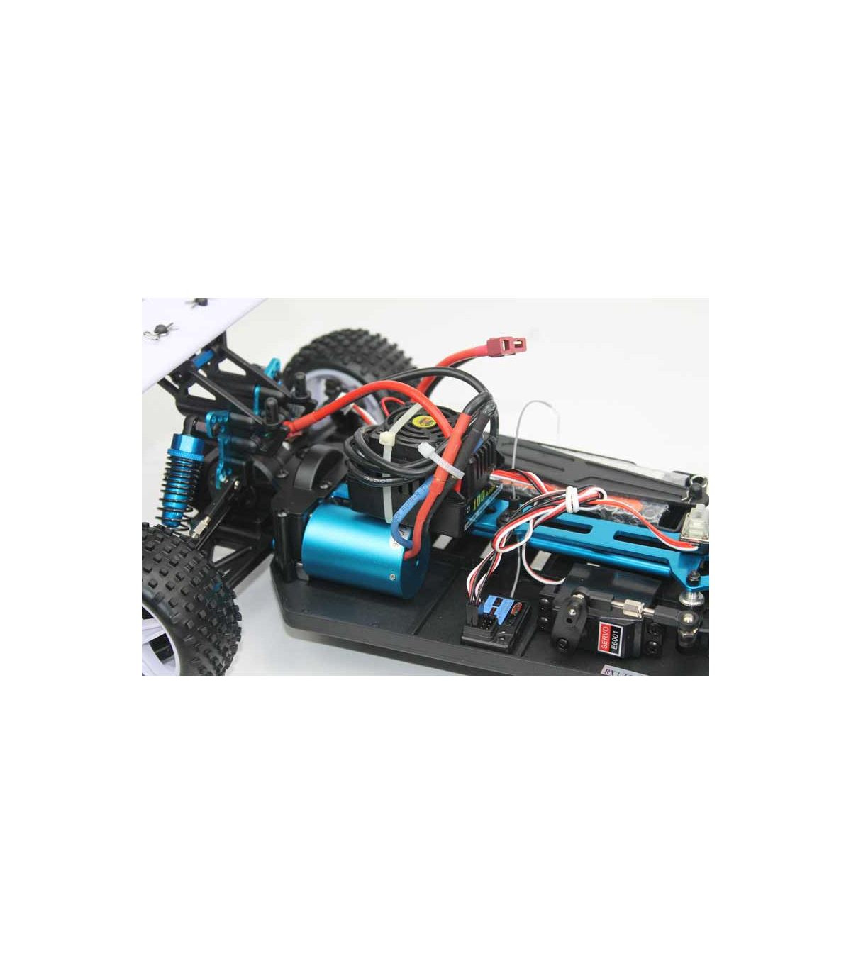 Coche RC XSTR Pro HSP 1/10 Brushless BATERÍA Lipo11.1V 2,4Ghz 4WD AZUL-PLATA