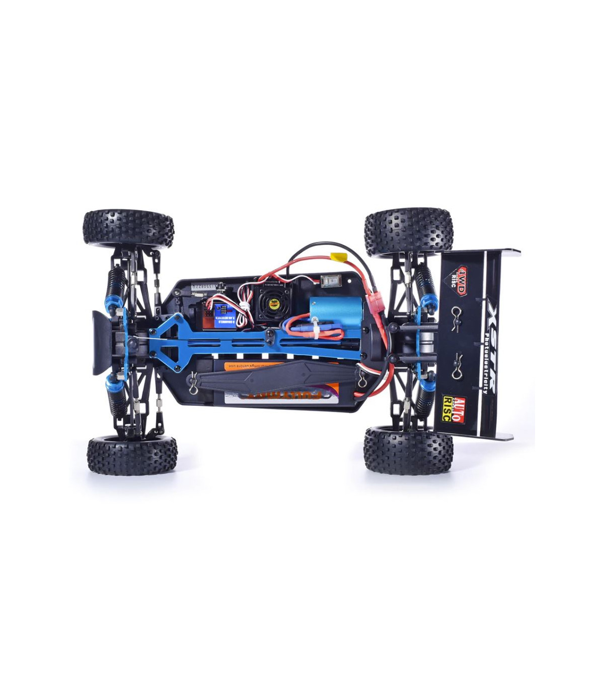 Coche RC XSTR Pro HSP 1/10 Brushless BATERÍA Lipo11.1V 2,4Ghz 4WD AZUL-PLATA