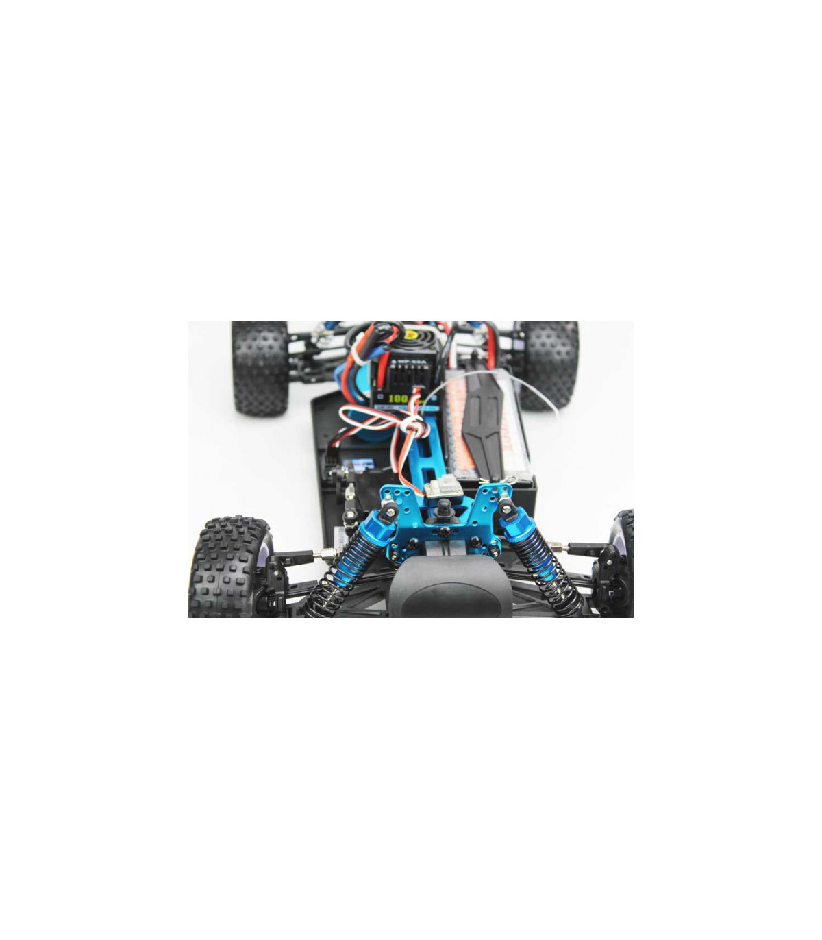 Coche RC XSTR Pro HSP 1/10 Brushless BATERÍA Lipo11.1V 2,4Ghz 4WD AZUL-PLATA