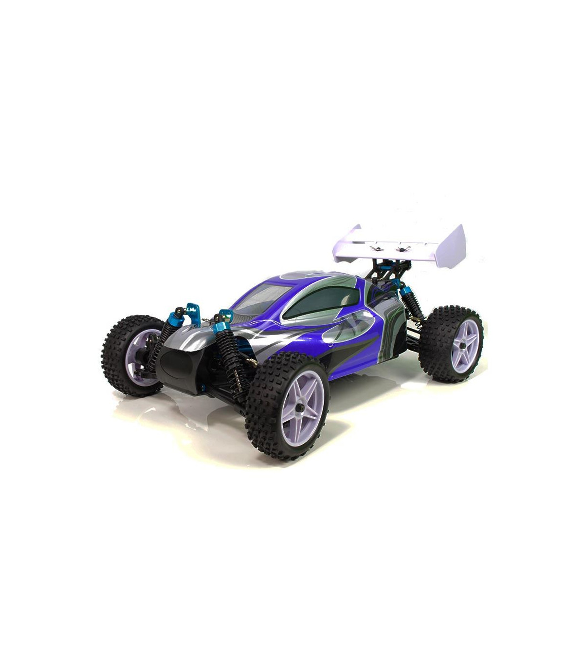 Coche RC XSTR Pro HSP 1/10 Brushless BATERÍA Lipo11.1V 2,4Ghz 4WD AZUL-PLATA