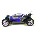 Coche RC XSTR Pro HSP 1/10 Brushless BATERÍA Lipo11.1V 2,4Ghz 4WD AZUL-PLATA