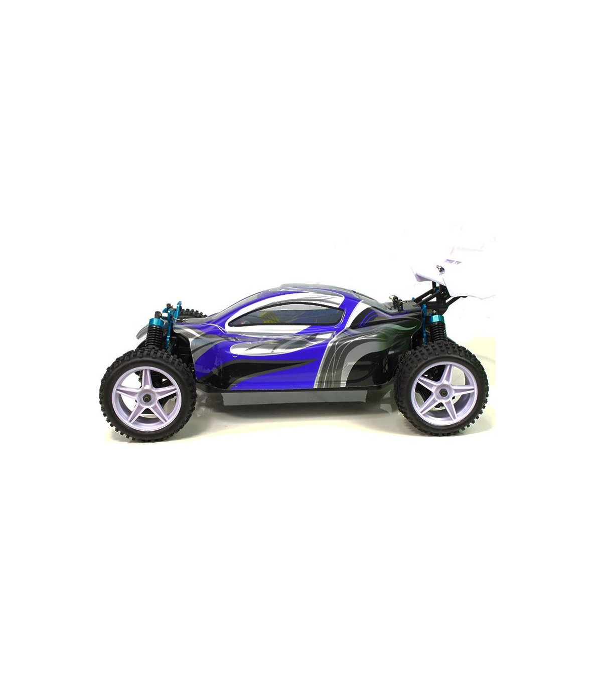 Coche RC XSTR Pro HSP 1/10 Brushless BATERÍA Lipo11.1V 2,4Ghz 4WD AZUL-PLATA