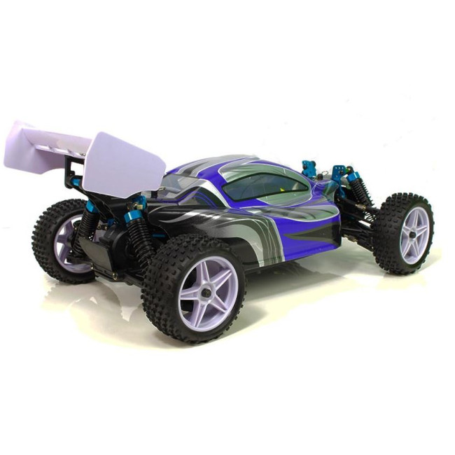 Coche RC XSTR Pro HSP 1/10 Brushless BATERÍA Lipo11.1V 2,4Ghz 4WD AZUL-PLATA