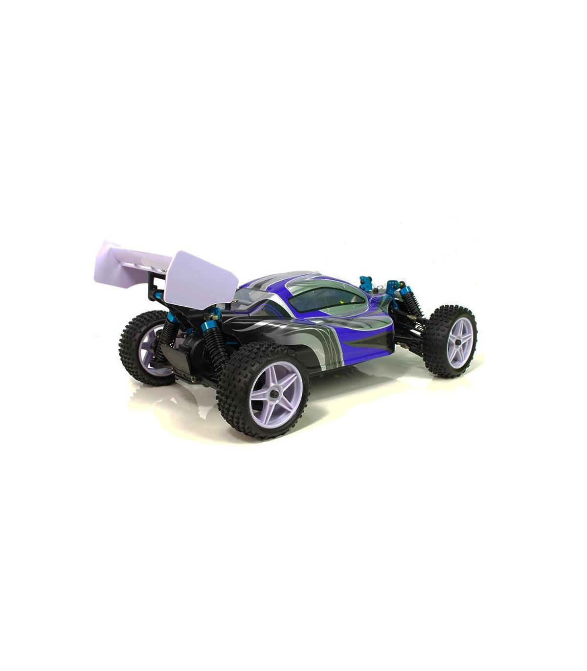 Coche RC XSTR Pro HSP 1/10 Brushless BATERÍA Lipo11.1V 2,4Ghz 4WD AZUL-PLATA