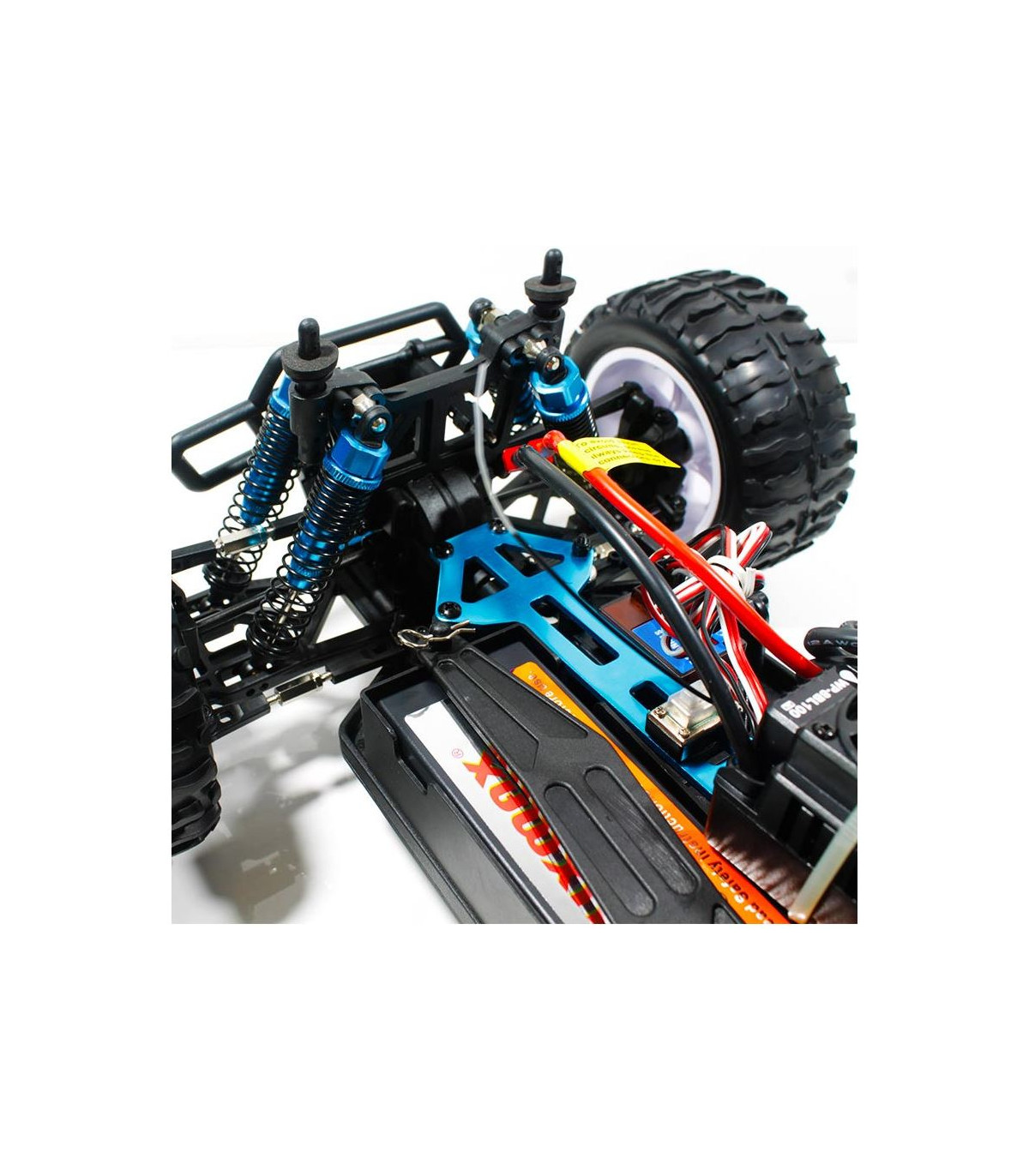 COCHE BRONTOSAURUS PRO HSP BRUSHLESS+ LIPO 11.1V ESC 100 AMPERIOS BLANCO-NARANJA