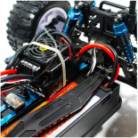 COCHE BRONTOSAURUS PRO HSP BRUSHLESS+ LIPO 11.1V ESC 100 AMPERIOS BLANCO-NARANJA
