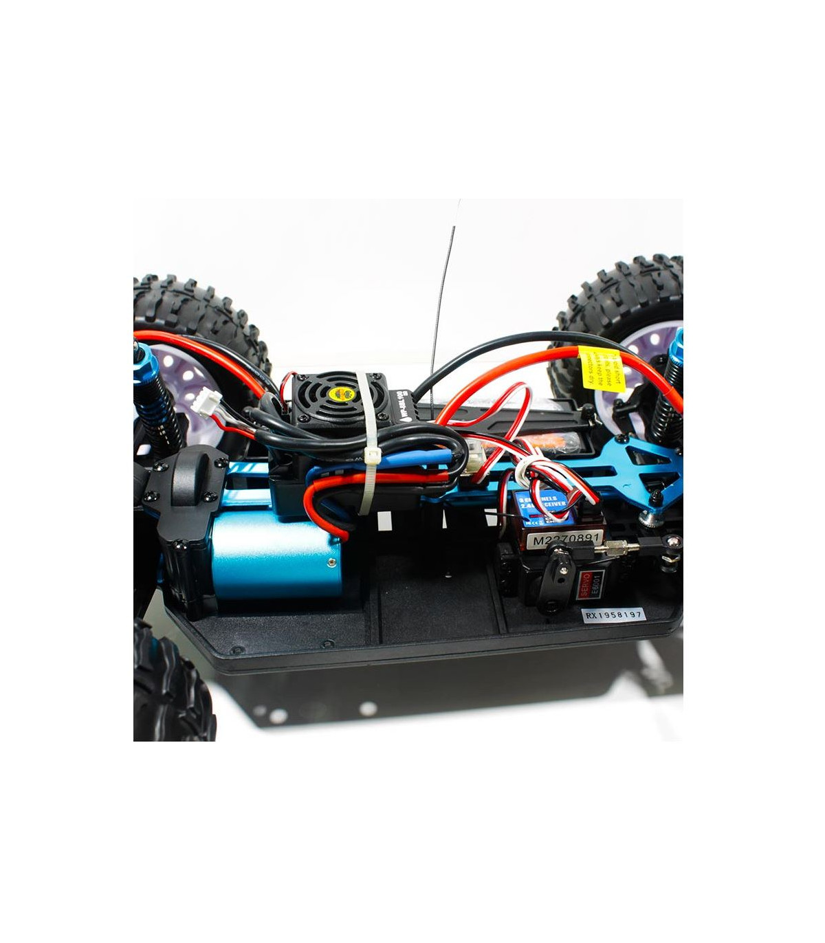 COCHE BRONTOSAURUS PRO HSP BRUSHLESS+ LIPO 11.1V ESC 100 AMPERIOS BLANCO-NARANJA