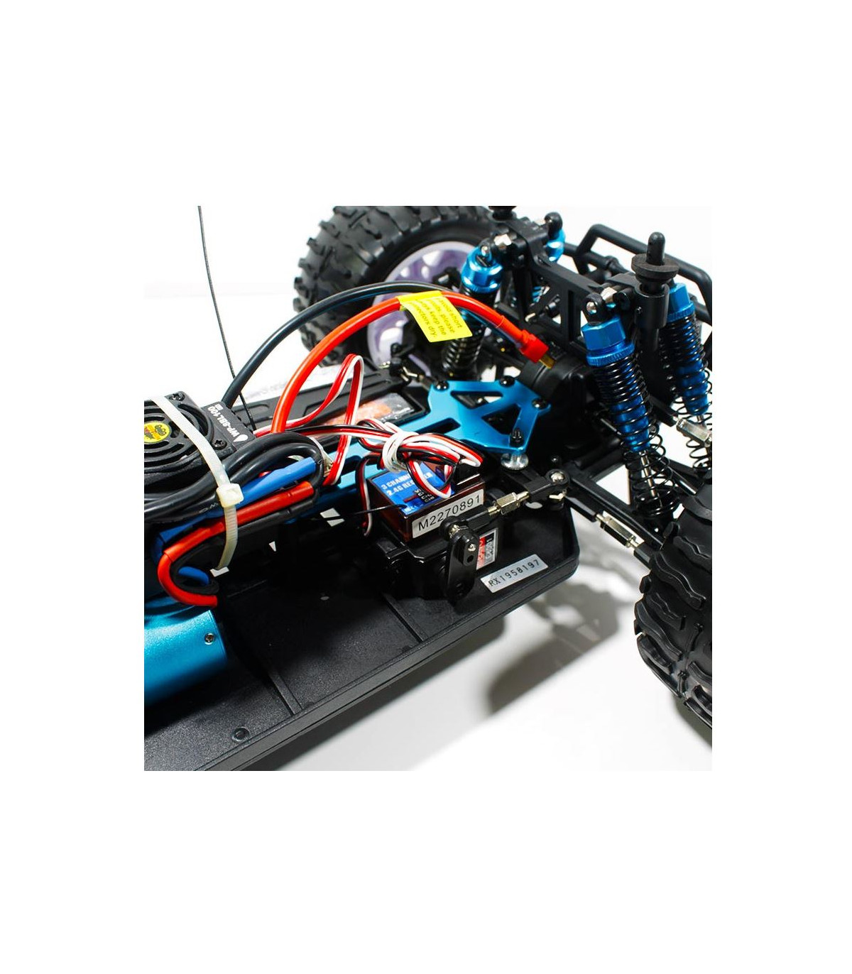 COCHE BRONTOSAURUS PRO HSP BRUSHLESS+ LIPO 11.1V ESC 100 AMPERIOS BLANCO-NARANJA