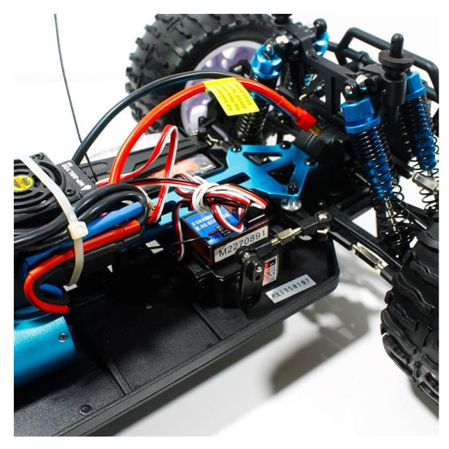 COCHE BRONTOSAURUS PRO HSP BRUSHLESS+ LIPO 11.1V ESC 100 AMPERIOS AMARILLO - ROJO