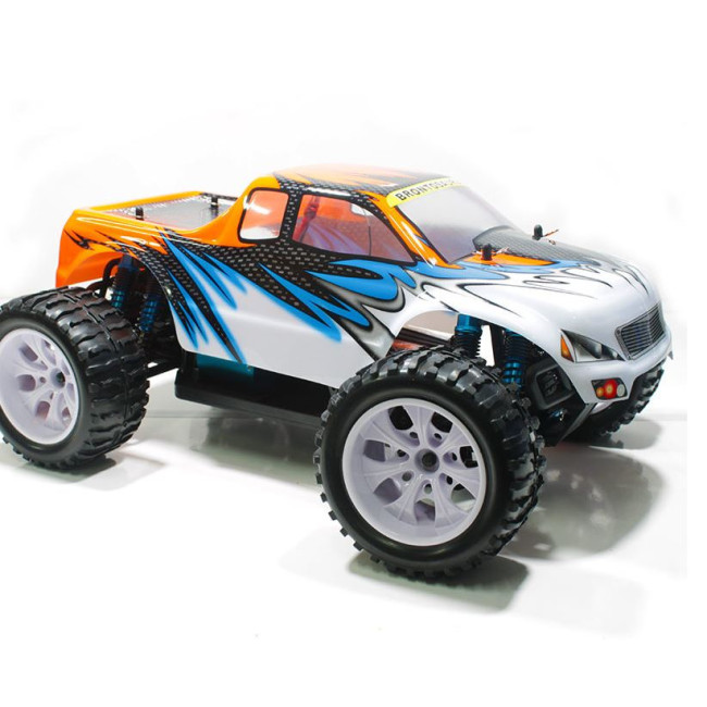 COCHE BRONTOSAURUS PRO HSP BRUSHLESS+ LIPO 11.1V ESC 100 AMPERIOS BLANCO-NARANJA