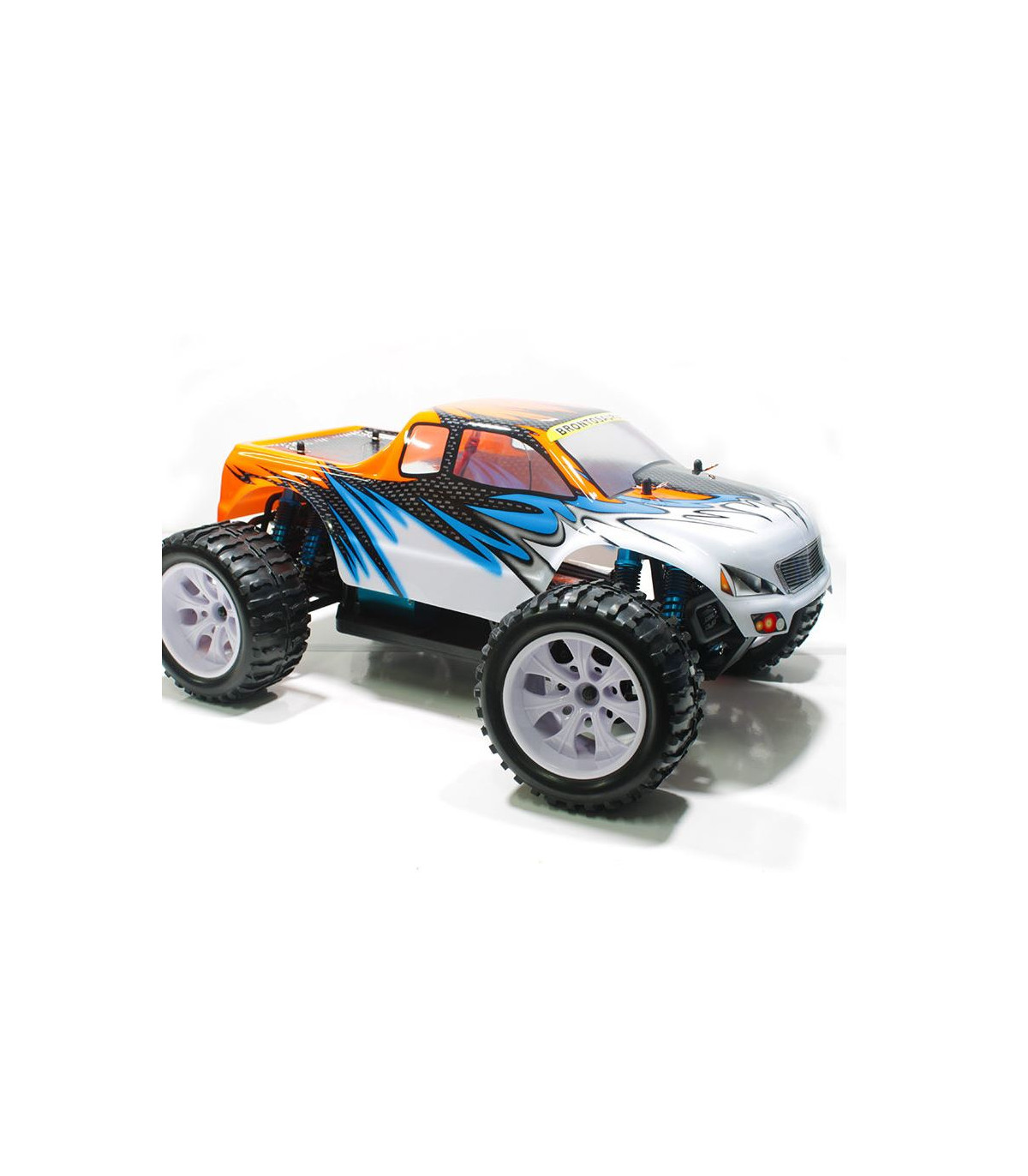 COCHE BRONTOSAURUS PRO HSP BRUSHLESS+ LIPO 11.1V ESC 100 AMPERIOS BLANCO-NARANJA