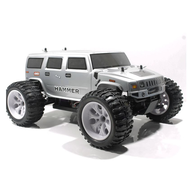 COCHE BRONTOSAURUS PRO HSP BRUSHLESS+ LIPO 11.1V ESC 100 AMPERIOS PLATEADO