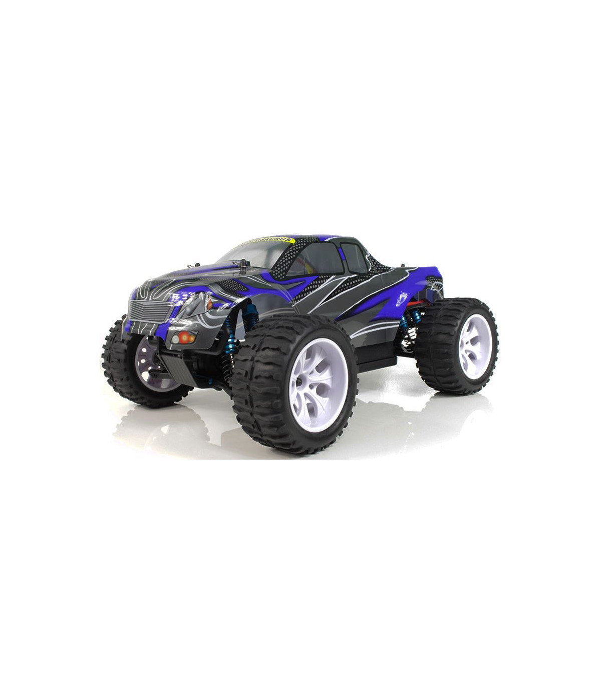 COCHE BRONTOSAURUS PRO HSP BRUSHLESS+ LIPO 11.1V ESC 100 AMPERIOS  AZUL - GRIS