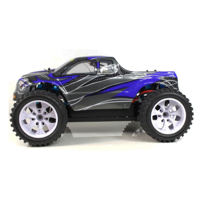 COCHE BRONTOSAURUS PRO HSP BRUSHLESS+ LIPO 11.1V ESC 100 AMPERIOS  AZUL - GRIS