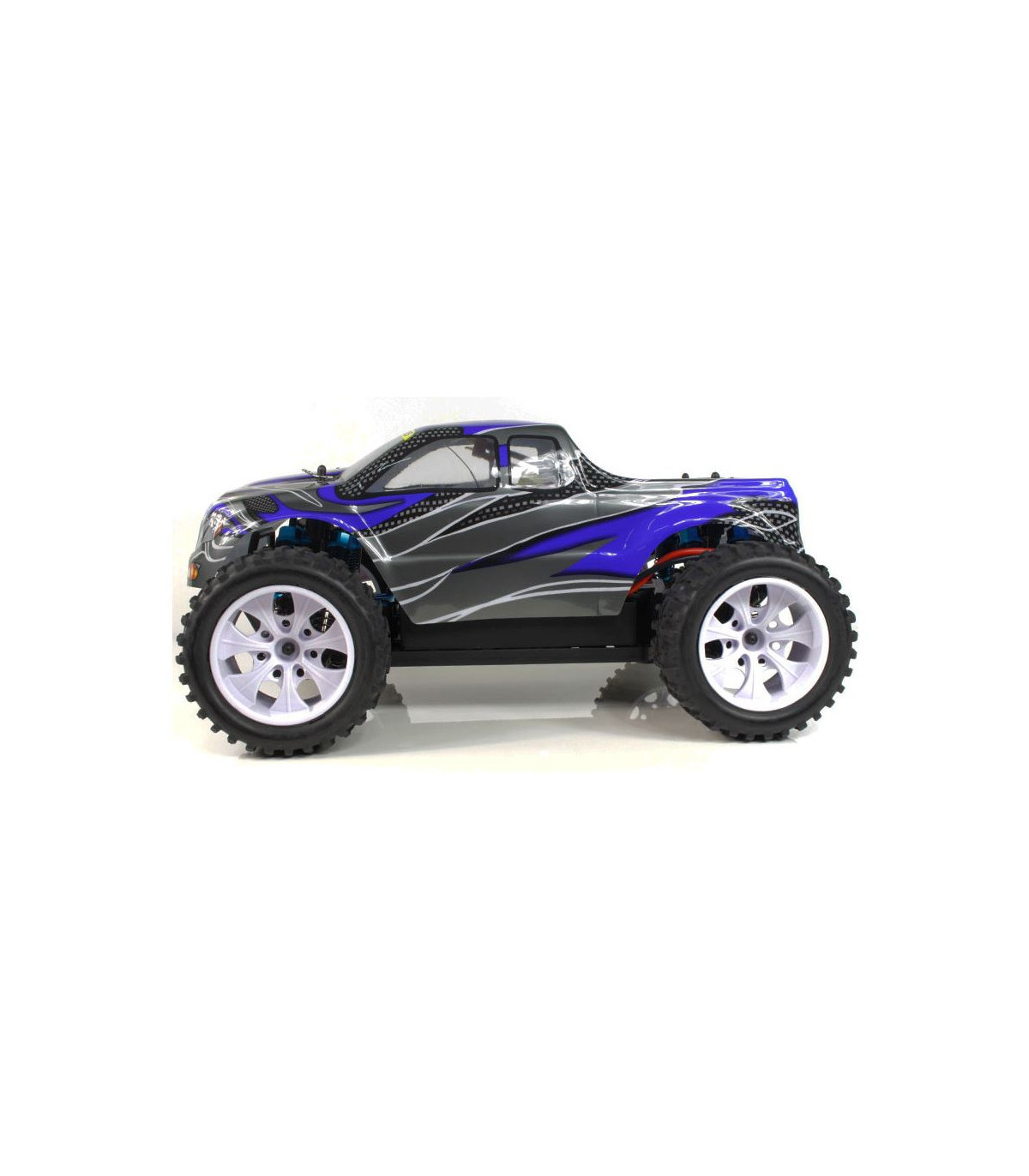 COCHE BRONTOSAURUS PRO HSP BRUSHLESS+ LIPO 11.1V ESC 100 AMPERIOS  AZUL - GRIS