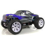 COCHE BRONTOSAURUS PRO HSP BRUSHLESS+ LIPO 11.1V ESC 100 AMPERIOS  AZUL - GRIS