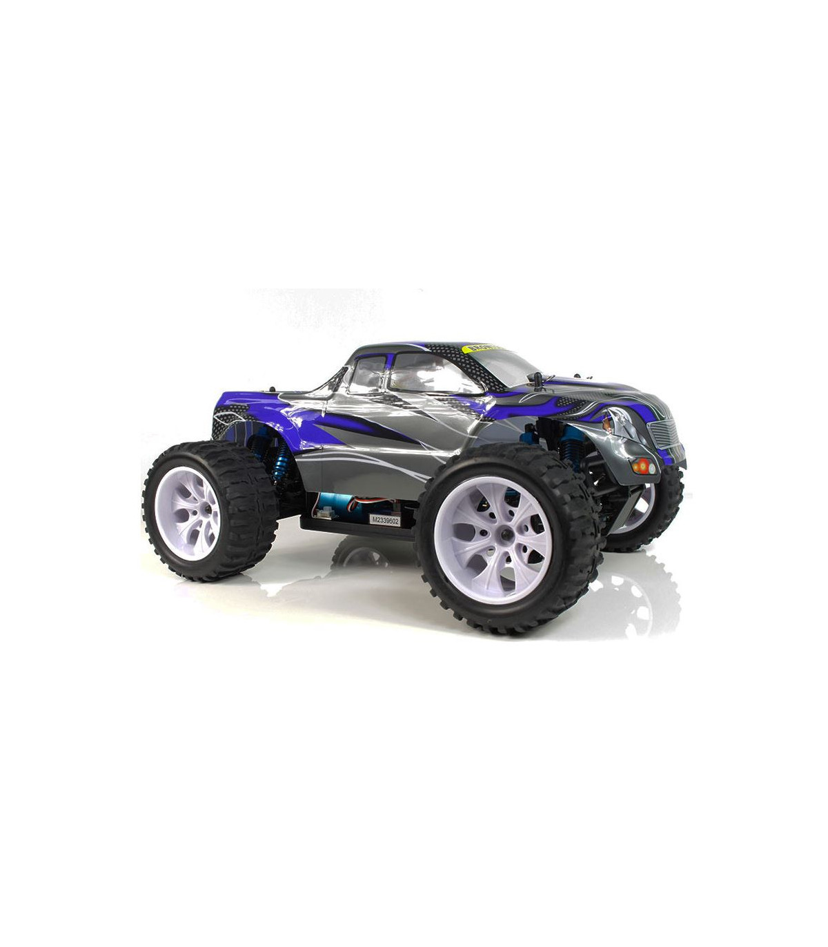 COCHE BRONTOSAURUS PRO HSP BRUSHLESS+ LIPO 11.1V ESC 100 AMPERIOS  AZUL - GRIS