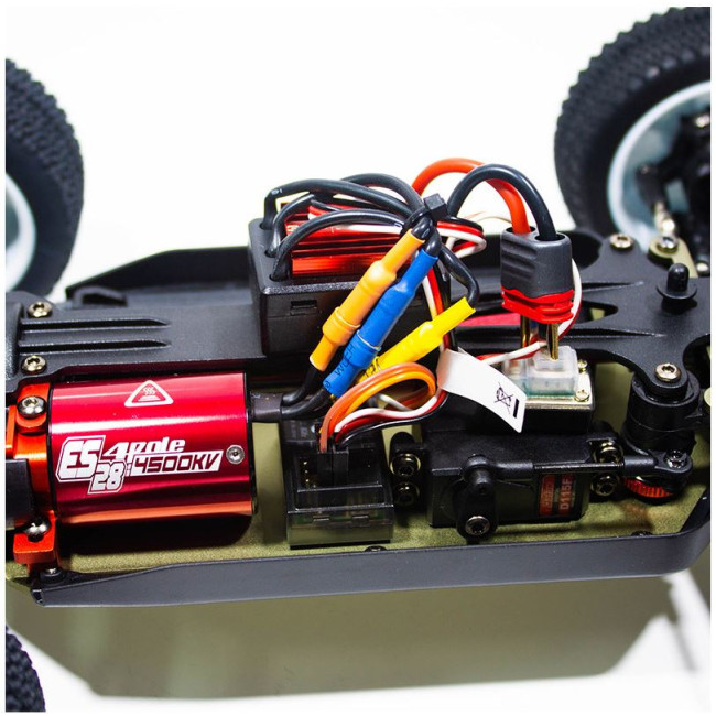 COCHE BRUSHLESS BUGGY 1/14 LC RACING EMB-1H BATERÍA LIPO (7,4V) LISTO PARA CORRER