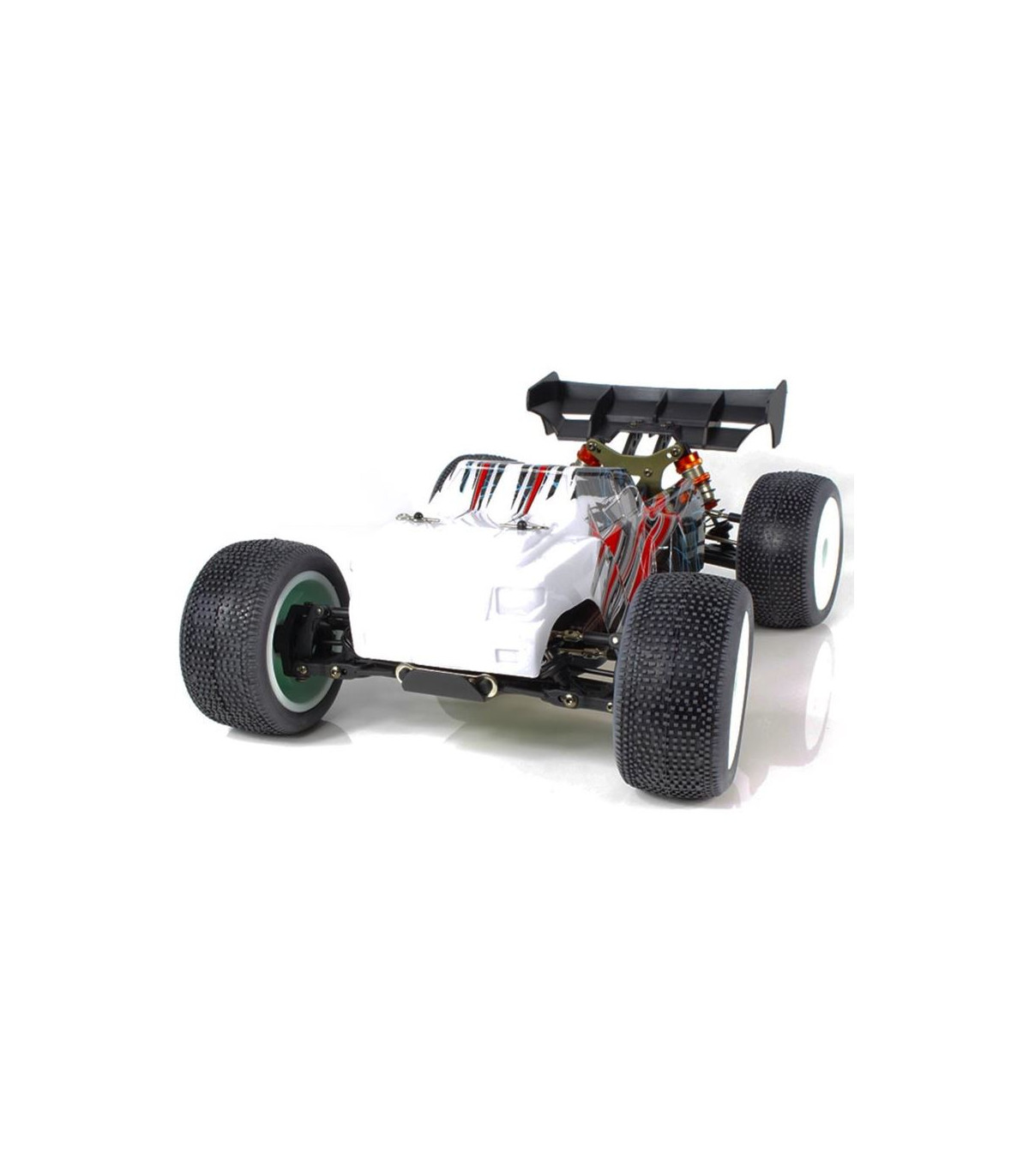 COCHE BRUSHLESS TRUGGY 1/14 EMB-TGH LC RACING RTR BATERÍA LIPO 7,4V BLANCO ROJO